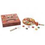 Cuptor Pizza de jucarie din lemn Pizza cu ingrediente 